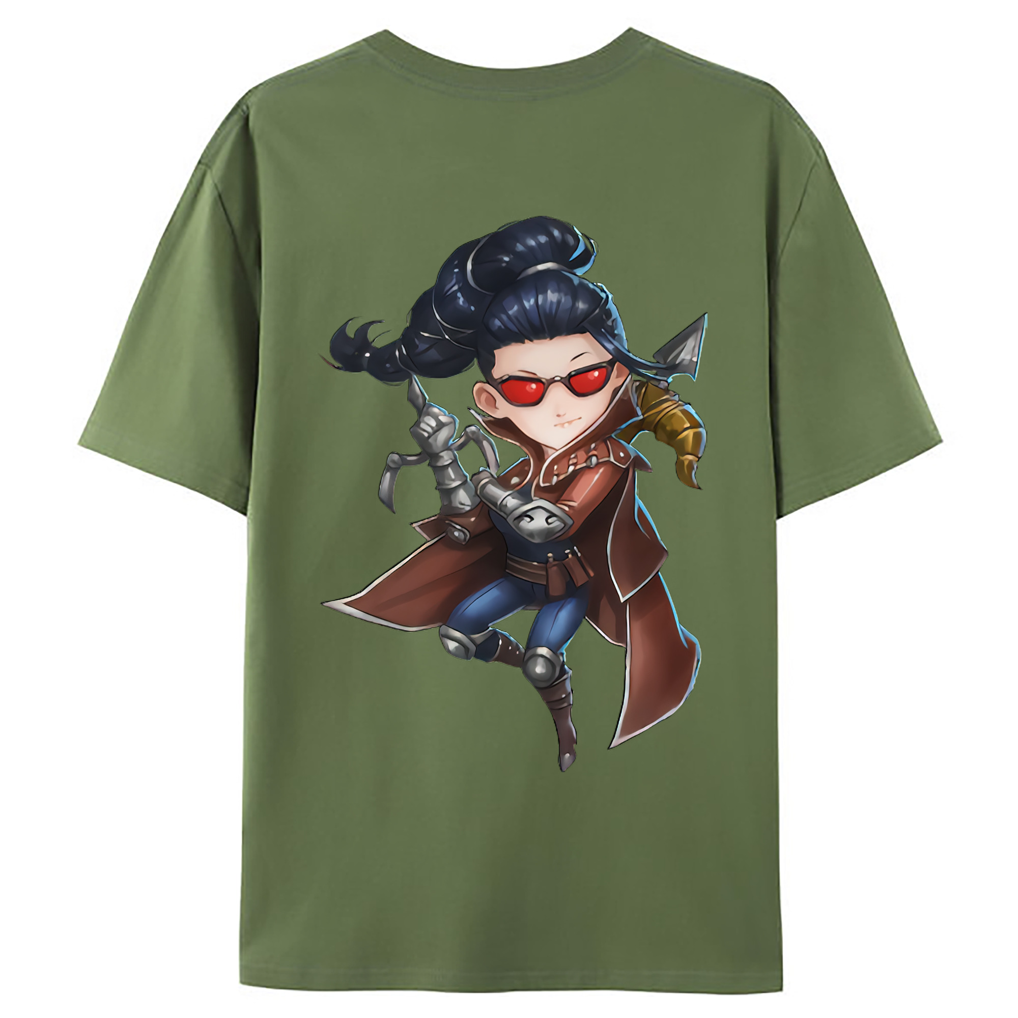 （画像用） リーグ・オブ・レジェンド League of Legends LOL 綿100％ メンズ半袖Tシャツ（バックプリント） 通気性